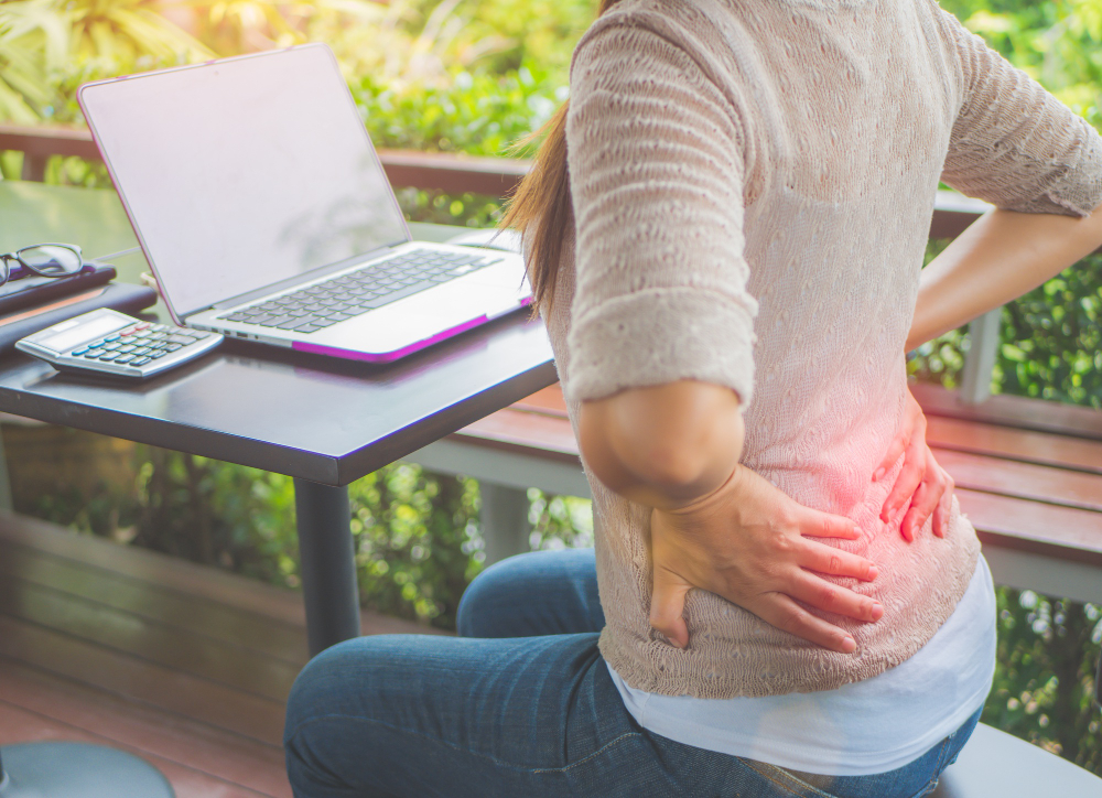 Lower back pain illustration